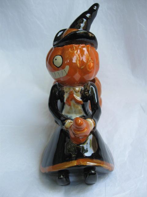 Yankee Candle Pumpkin Witch On Broom Jack O Lantern Tea Light Figurine