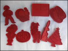 Lot of 9 Vintage Tupperware Cookie Cutters American Flag