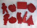 Lot of 9 Vintage Tupperware Cookie Cutters American Flag