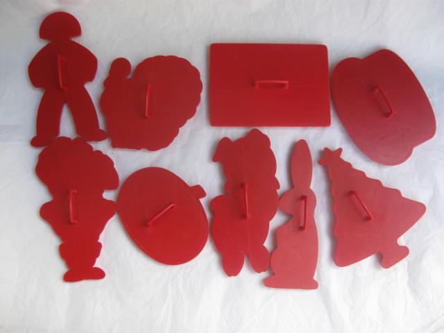 Lot of 9 Vintage Tupperware Cookie Cutters American Flag