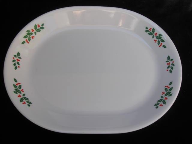 Christmas Holly Days Platter Corning Corelle Pyrex