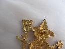 OTC Christmas Winter or Halloween Orange Snowman Brooch
