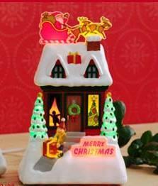 Hallmark 2009 Merry Christmas Caroling Cottage 4th In Caroling Cottages Series Magic Light & Sound Display