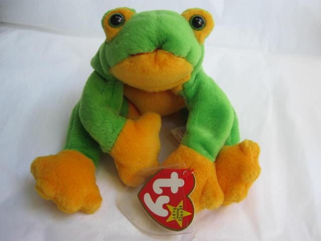 Ty Smoochy The Frog Ty Beanie Baby Retired