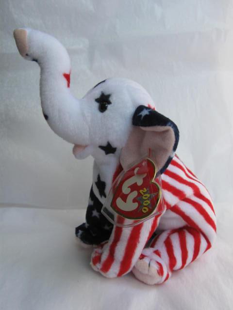 Ty Righty 2000 The Republican Elephant Beanie Baby Retired