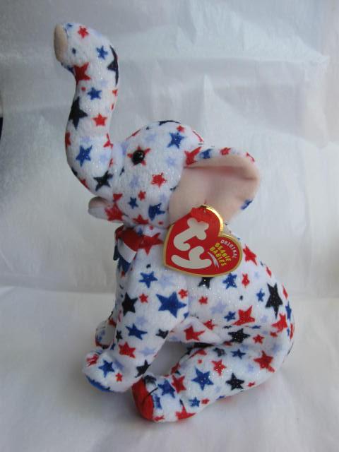 Ty RIGHTY 2004 The Republican Elephant Retired Beanie Baby