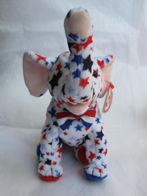 Ty RIGHTY 2004 The Republican Elephant Retired Beanie Baby