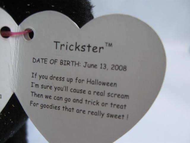 Ty Retired Trickster The Halloween Bear Beanie Baby Retired