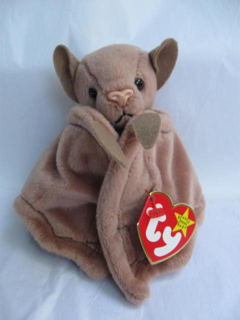 Ty Batty The Bat Version I - Brown Batty Retired Beanie Baby
