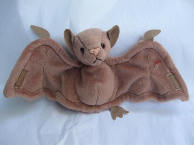 Ty Batty The Bat Version I - Brown Batty Retired Beanie Baby
