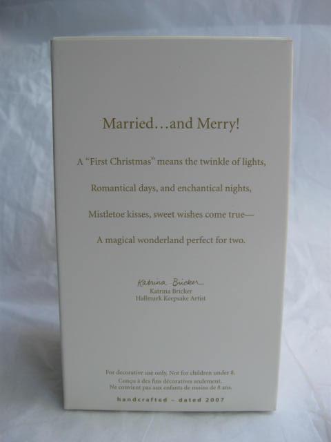 Hallmark 2007 Married & Merry Wedding Cake Topper Ornament