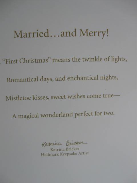 Hallmark 2007 Married & Merry Wedding Cake Topper Ornament