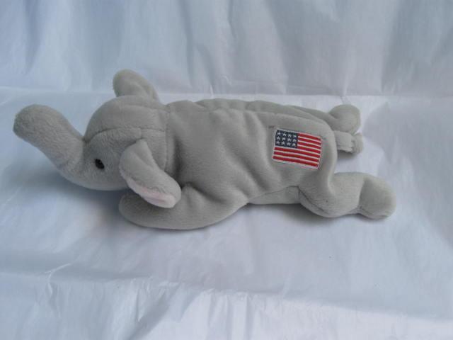 Ty Original Righty The Republican Elephant Retired Beanie Baby