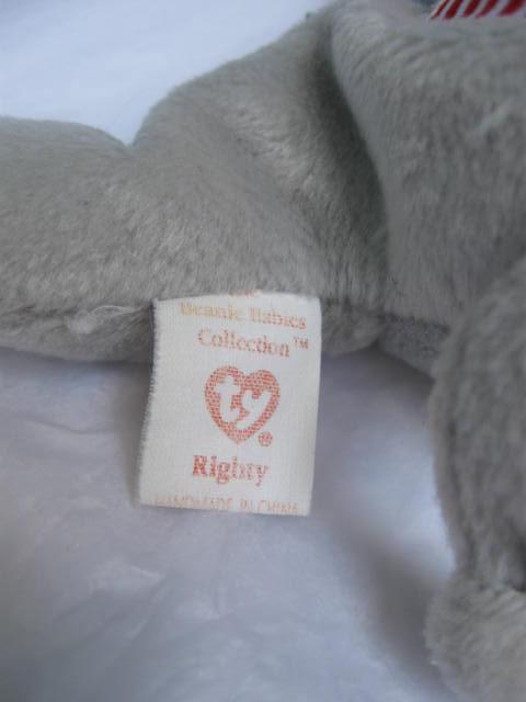 Ty Original Righty The Republican Elephant Retired Beanie Baby
