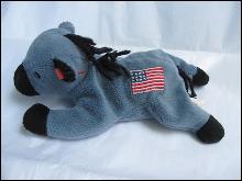 Ty Original Lefty The Democratic Donkey Retired Beanie Baby