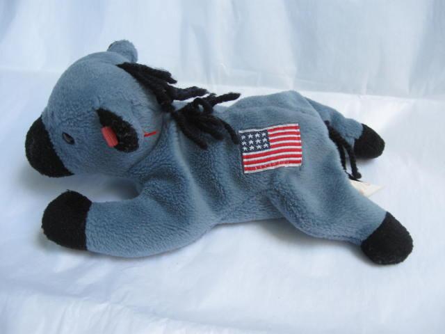 Ty Original Lefty The Democratic Donkey Retired Beanie Baby