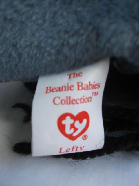 Ty Original Lefty The Democratic Donkey Retired Beanie Baby