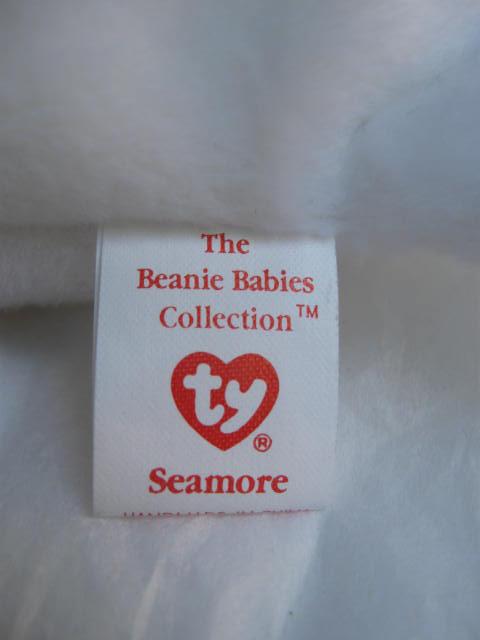 Ty Seamore The White Seal Retired Beanie Baby MWMT's