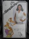 Vintage Simplicity 9971 Sexy Misses' Pullover Camisoles & Unlined Jackets Sewing Pattern Size 12