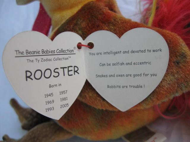 Ty Chinese Zodiac Rooster Beanie Baby
