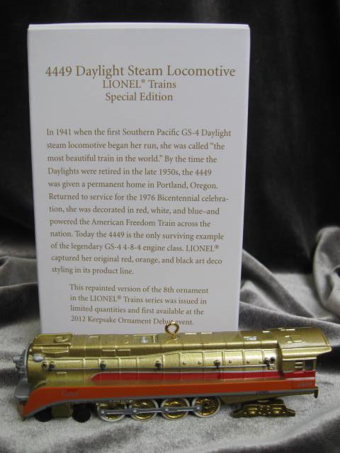 Hallmark 2012 Lionel 4449 Daylight Steam Locomotive Special Limited Quantity Edition Christmas Tree Ornament
