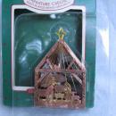 Hallmark 1987 Miniature Creche Nativity #3 In Miniature Creche Series Multi-plated Brass Christmas Tree Ornament