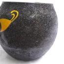 2 Glass Black Cat Tealight Candle Holders Glitter Finish
