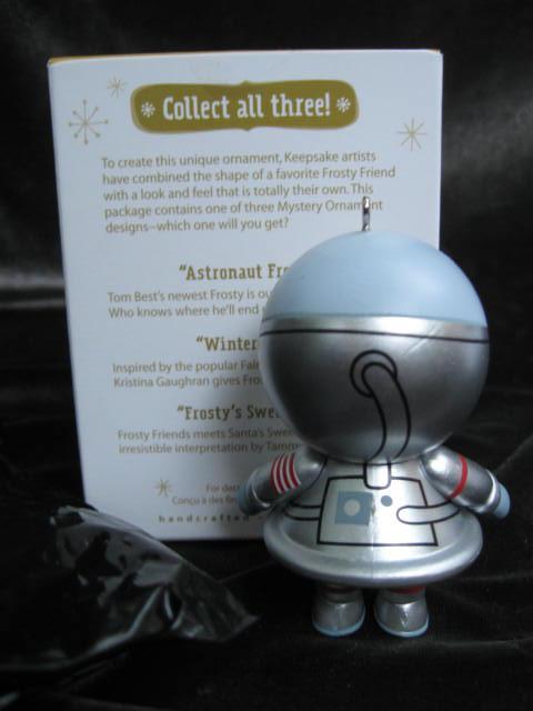 Hallmark 2012 Mystery Frosty Silver Astronaut Register To Win Repaint Christmas Tree Ornament