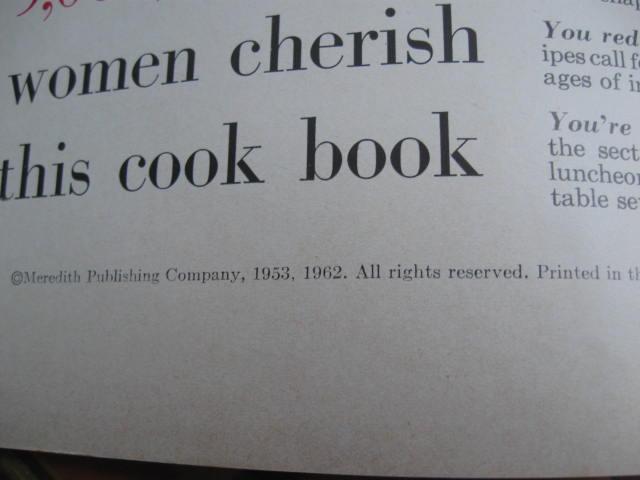Better Homes & Gardens New CookBook Copyright 1953