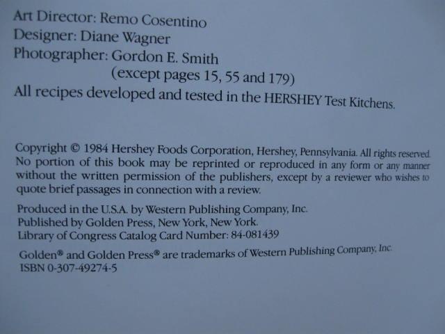 Hershey's Chocolate Treasury A Special Collection From America's Chocolate Authority Cookbook