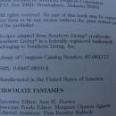 Chocolate Fantasies Cook Book 1987 First Printing
