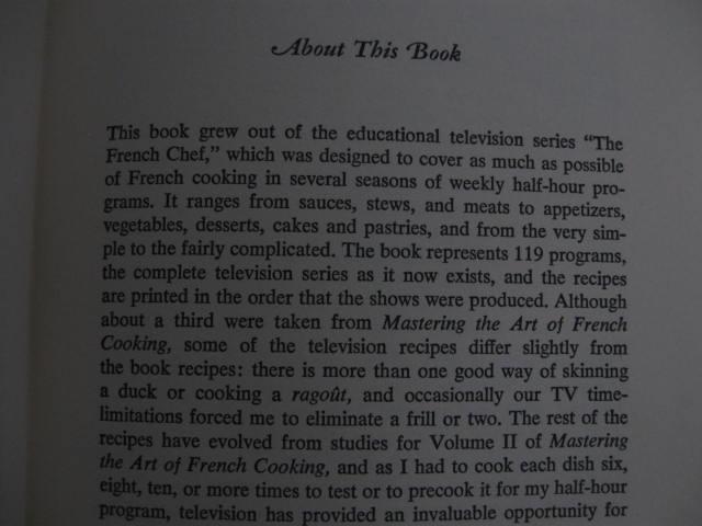 The French Chef Cookbook By Julia Child 1961