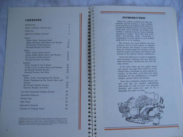 My Holiday Entertainment & Recipe Keepsake 1983