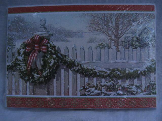 50 Hallmark Christmas Greeting Cards White Picket Fence In Sealed Package