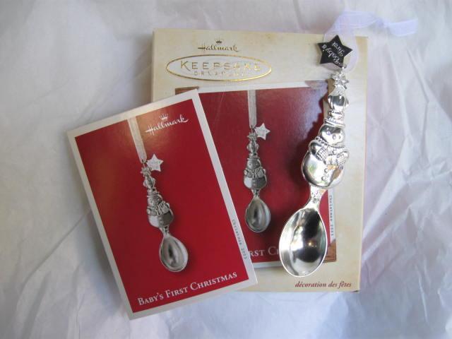 Hallmark 2003 Baby's First Christmas - Silver Colored Spoon Christmas Tree Ornament