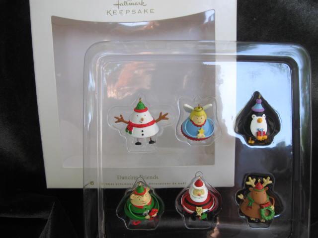 Hallmark 2007 Dancing Friends Set of 6 Christmas Tree Ornaments