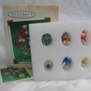 Hallmark 2002 Sugar Plum Fairies Set Of 6 Miniature Feather Tree Christmas Tree Ornaments