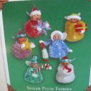Hallmark 2002 Sugar Plum Fairies Set Of 6 Miniature Feather Tree Christmas Tree Ornaments