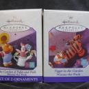 Lot Of 2 Hallmark 1998 The Garden of Piglet & Pooh + Tigger In The Garden Christmas Tree Ornaments