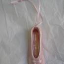 Lot of 6 Ballerina Pink Ballet Slipper Ceramic Ornaments
