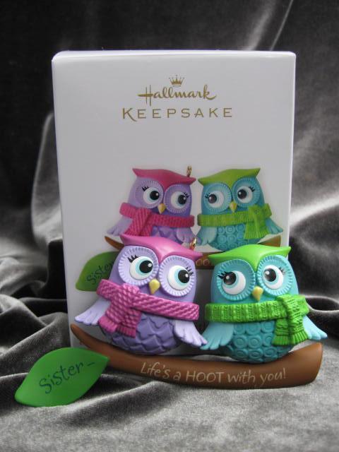 Hallmark 2012 Life's A Hoot With Sisters Christmas Tree Ornament
