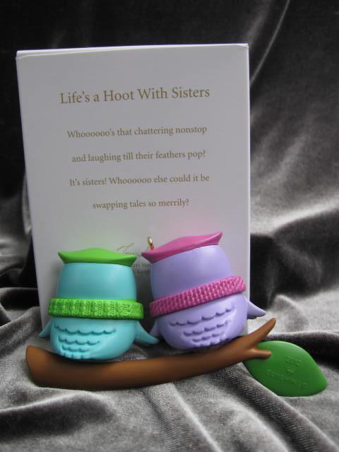 Hallmark 2012 Life's A Hoot With Sisters Christmas Tree Ornament