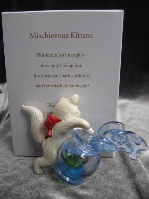 Hallmark 2012 Mischievous Kittens 14th In Series Christmas Tree Ornament