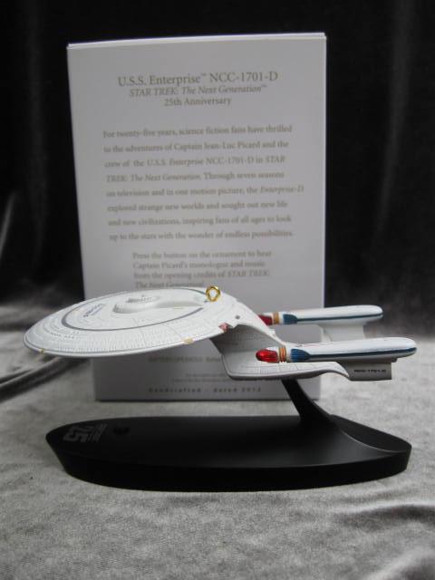 Hallmark 2012 Star Trek U.S.S. Enterpirse NCC-1701-D Magic Voice Christmas Tree Ornament
