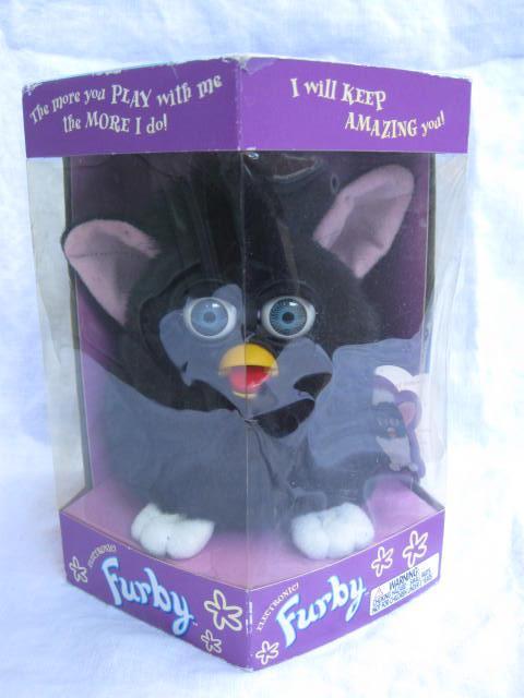 Original 1998 Black Furby With Blue Eyes Electric Interactive Toy