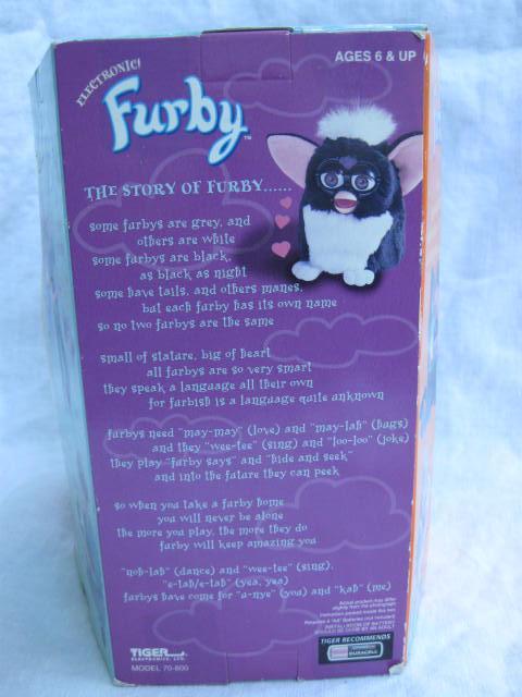 Original 1998 Black Furby With Blue Eyes Electric Interactive Toy