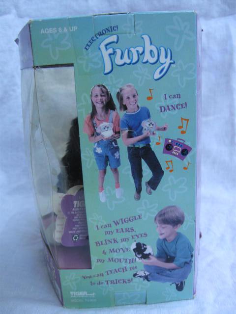Original 1998 Black Furby With Blue Eyes Electric Interactive Toy