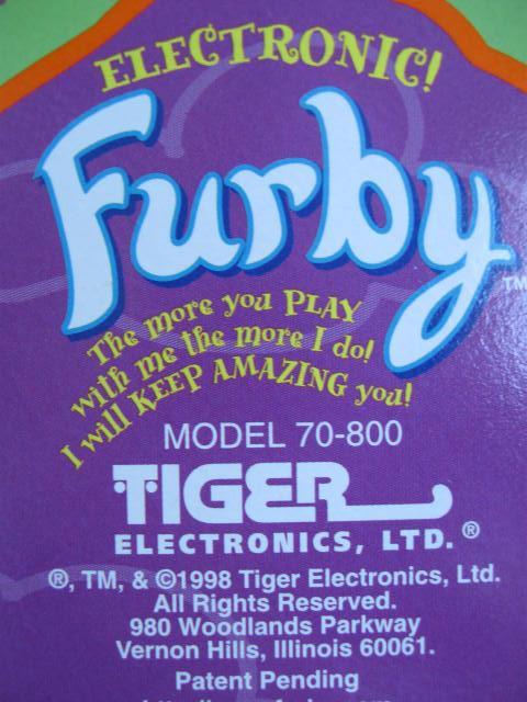 Original 1998 Black Furby With Blue Eyes Electric Interactive Toy