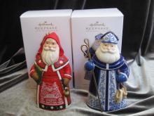 Hallmark 2010 & 2012 Switzerland Netherlands Lot Of 2 Santa's From Around The World Limited Quantity Koc Club Christmas Tree Ornament
