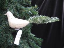 Hallmark 2006 White Destressed Bird Watcher Christmas Tree Ornament
